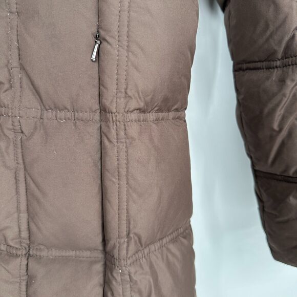 Weatherproof Garment Co Womens Down Parka Puffer Jacket Coat Size M Brown Long - Picture 4 of 12